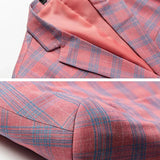 Guillano | Eleganter Karo-Blazer in Rosa