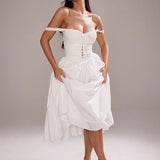 Elena | Luftiges Leinen Sommerkleid mit romantischen Details