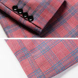 Guillano | Eleganter Karo-Blazer in Rosa