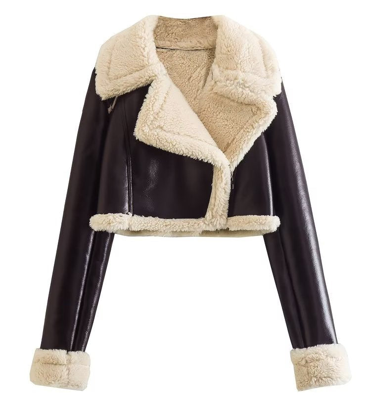 Anna | Warme Kunstlederjacke