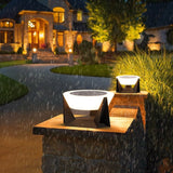 Solarbetriebene LED-Außenlampe mit geometrischem Design