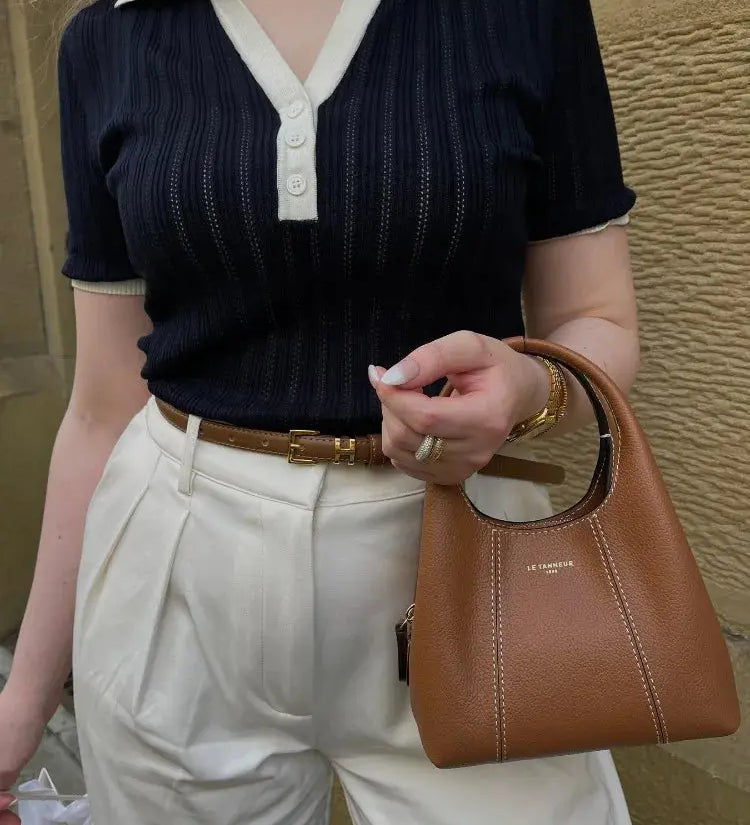 Laura | Stylish Strick Polo Shirt mit Kragen in Slim Fit Zendoo.de