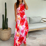 Plissiertes One-Shoulder-Kleid mit floralem Muster – Elegant & Feminin