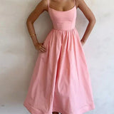 Romantisches A-Linien Kleid in Rosa – Ärmellos & figurbetont mit Vintage-Flair