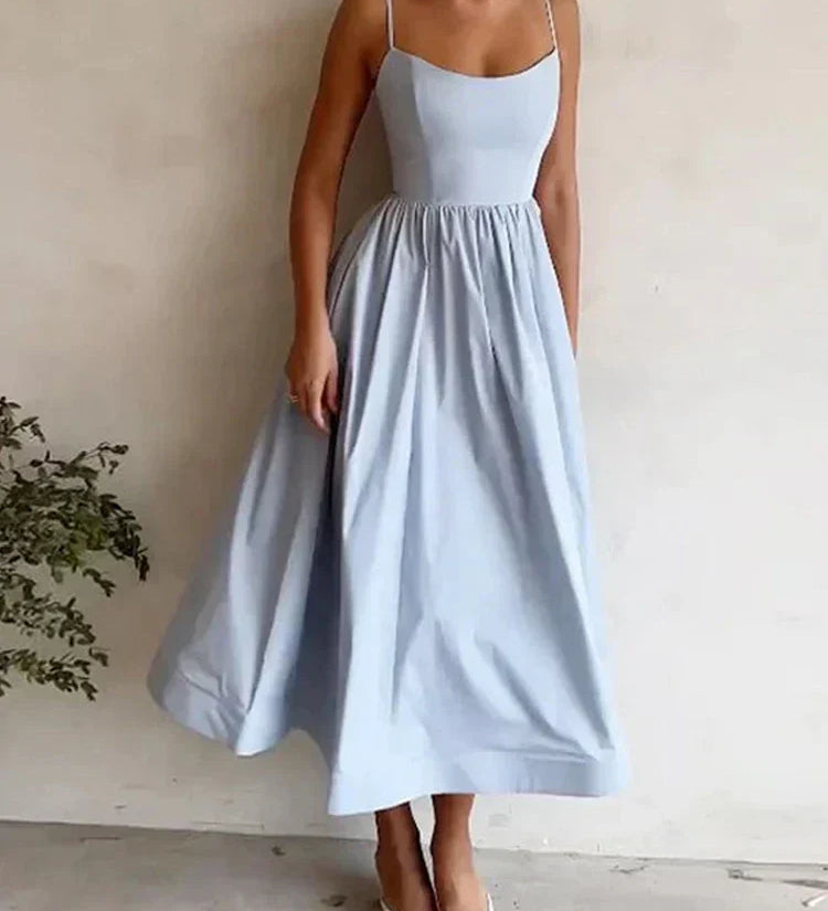 Romantisches A-Linien Kleid in Rosa – Ärmellos & figurbetont mit Vintage-Flair