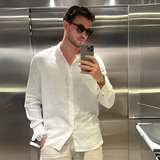 Austin | Sommer-Outfit mit Leinenhemd, Shorts & Sonnenbrille