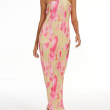 Theresia | Blumendruck Bandeau Maxikleid - stilvoll & feminin