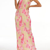 Theresia | Blumendruck Bandeau Maxikleid - stilvoll & feminin