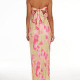 Theresia | Blumendruck Bandeau Maxikleid - stilvoll & feminin