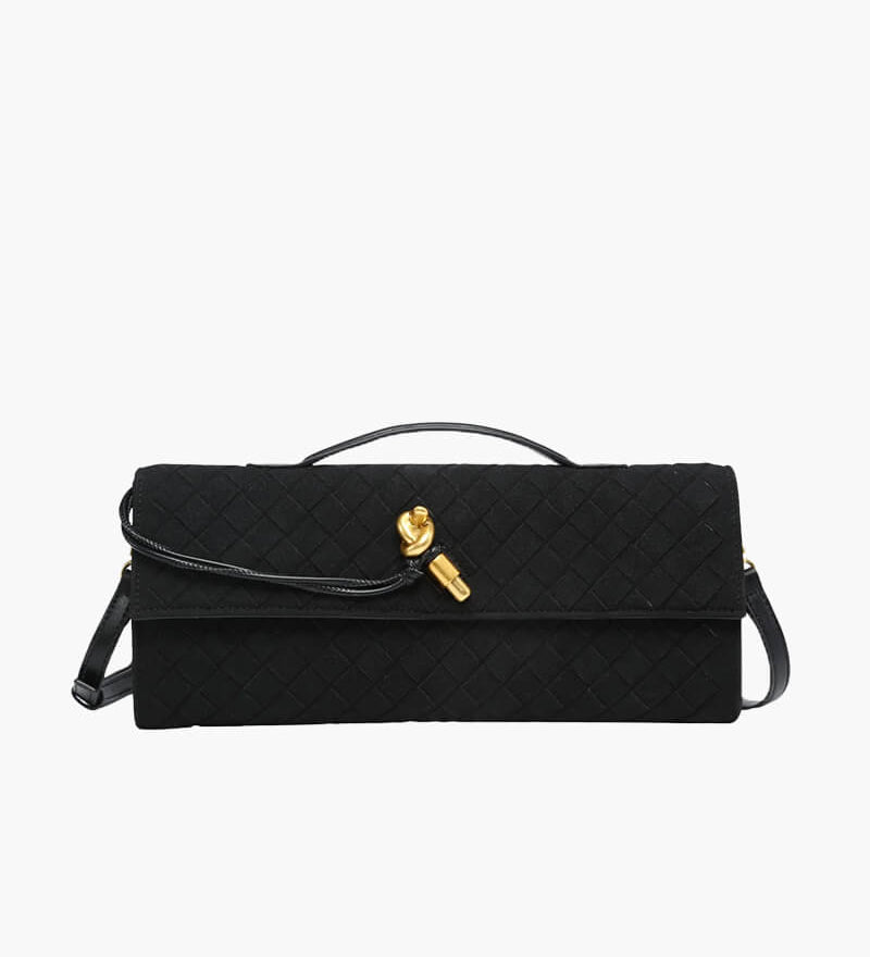 Finja | Geflochtene Clutch aus Kunstleder