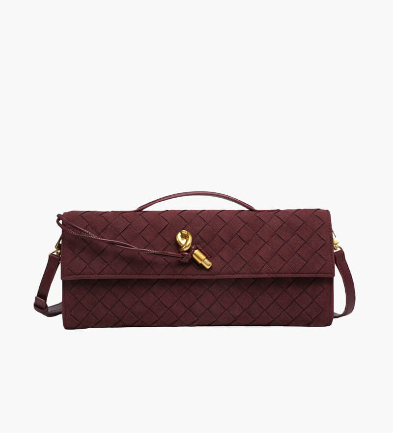 Finja | Geflochtene Clutch aus Kunstleder