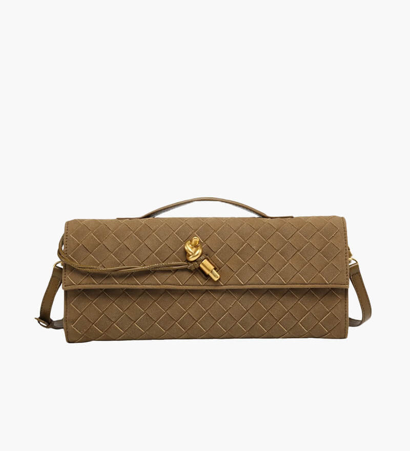 Finja | Geflochtene Clutch aus Kunstleder