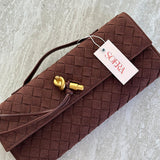 Finja | Geflochtene Clutch aus Kunstleder