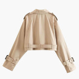 Eleganter Damen Cropped Trenchcoat – Leichter Übergangsjacke im modernen Design
