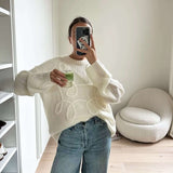 Damen Strickpullover – Oversize Pullover mit Strickmuster für stilvolle Outfits