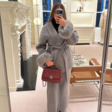 Damen Mantel mit Kunstfellbesatz – Eleganter Winter Kurzmantel