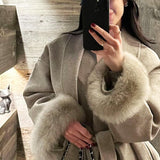 Damen Mantel mit Kunstfellbesatz – Eleganter Winter Kurzmantel