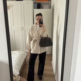 Damen Kimono-Jacke – Eleganter Cardigan mit Bindegürtel