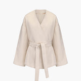 Damen Kimono-Jacke – Eleganter Cardigan mit Bindegürtel