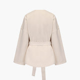 Eleganter Cardigan mit Bindegürtel und V-Ausschnitt – Stilvoller Begleiter für Herbst & Winter