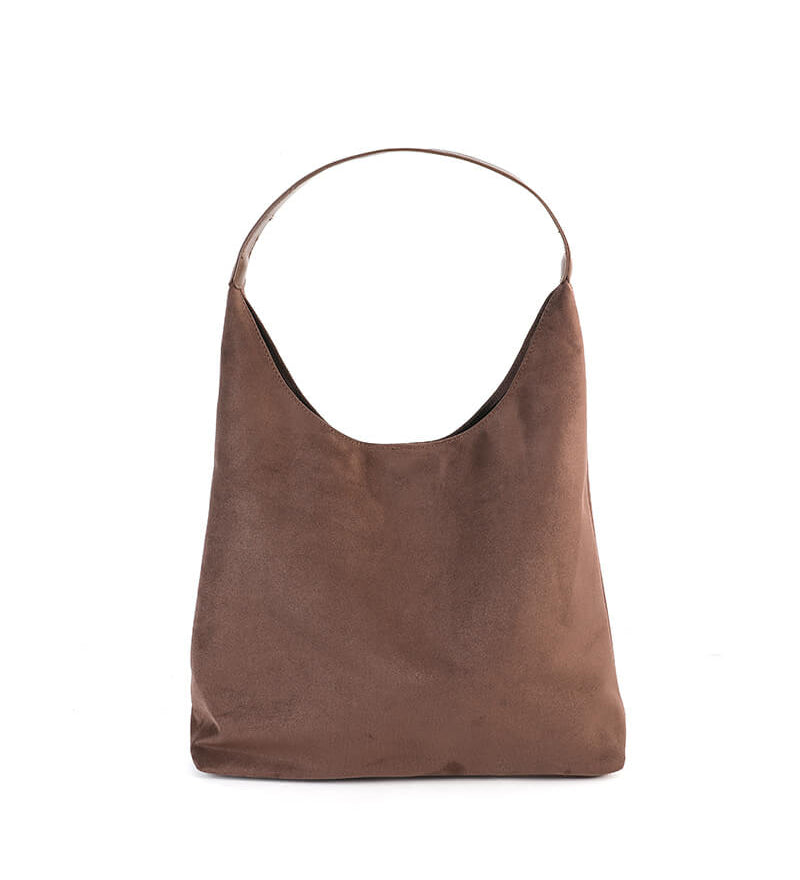 Olga | Minimalistische Schultertasche aus Wildleder