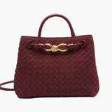 Frauke | Geflochtene Damen-Tasche aus Wildleder