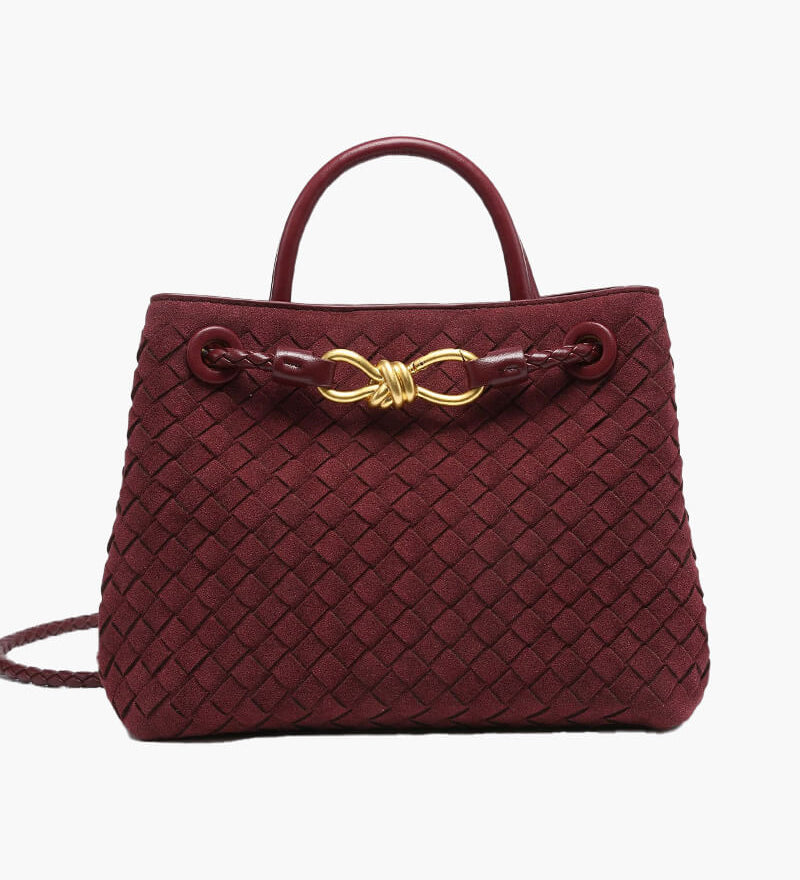 Frauke | Geflochtene Damen-Tasche aus Wildleder