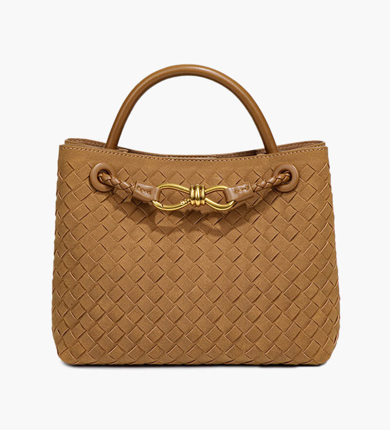 Frauke | Geflochtene Damen-Tasche aus Wildleder