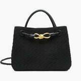 Frauke | Geflochtene Damen-Tasche aus Wildleder