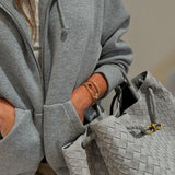 Frauke | Geflochtene Damen-Tasche aus Wildleder