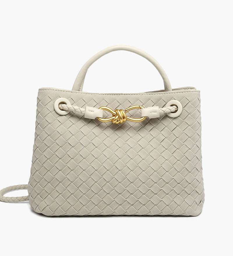 Frauke | Geflochtene Damen-Tasche aus Wildleder