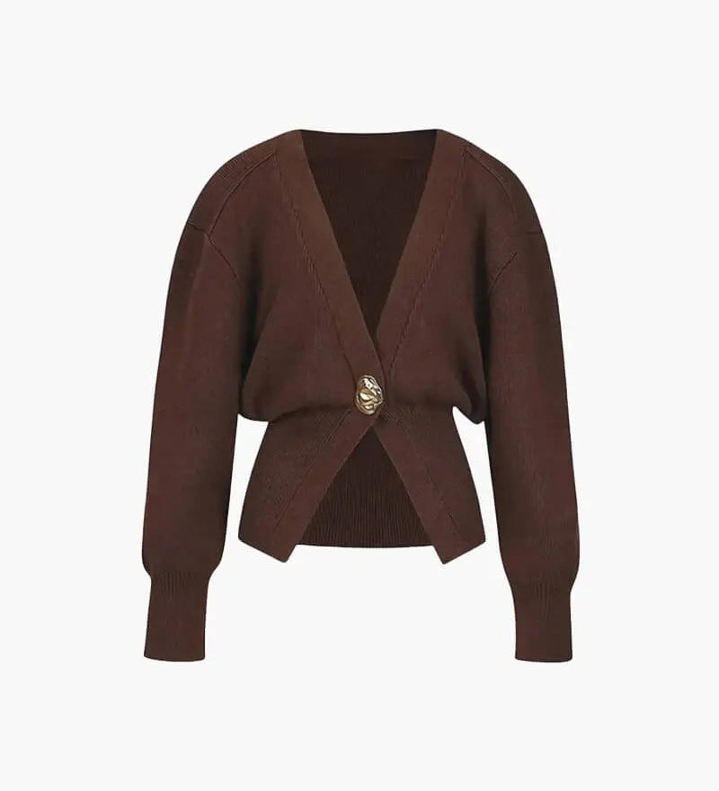 Norina | Strickcardigan mit auffälligem Knopf