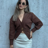 Norina | Strickcardigan mit auffälligem Knopf