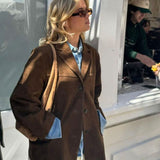 Damen Kunstwildlederjacke – Eleganter Blazer im modernen Schnitt