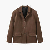 Damen Kunstwildlederjacke – Eleganter Blazer im modernen Schnitt