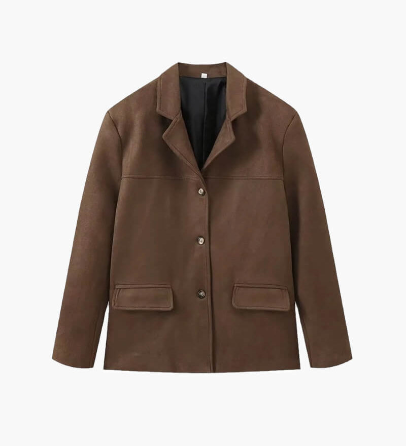 Damen Kunstwildlederjacke – Eleganter Blazer im modernen Schnitt