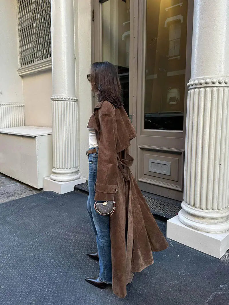Ella | Wildleder Trenchcoat Zendoo.de