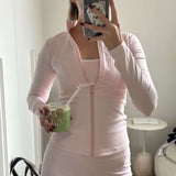 Damen Sportjacke – Leichte Fitnessjacke mit Reißverschluss