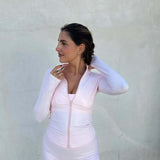 Damen Sportjacke – Leichte Fitnessjacke mit Reißverschluss