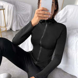 Damen Sportjacke – Leichte Fitnessjacke mit Reißverschluss