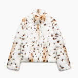 Cecilia | Kurze Kunstfelljacke mit Tiermuster