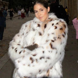 Cecilia | Kurze Kunstfelljacke mit Tiermuster