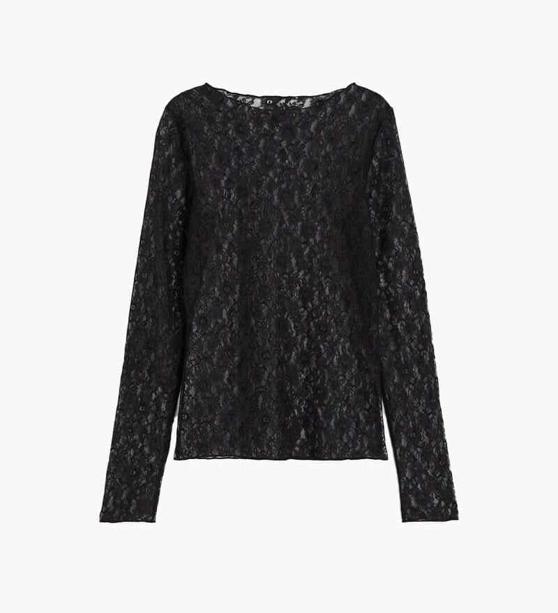 Selina | Langarm-Spitzenoberteil