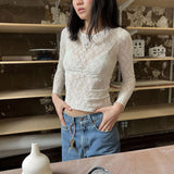 Selina | Langarm-Spitzenoberteil