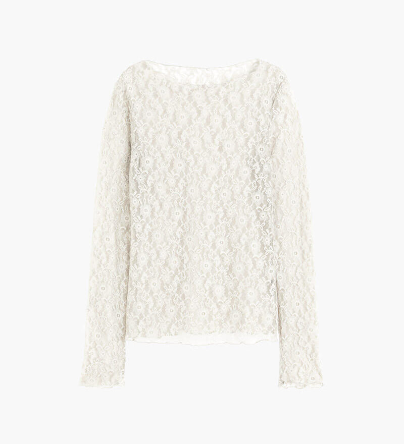 Selina | Langarm-Spitzenoberteil