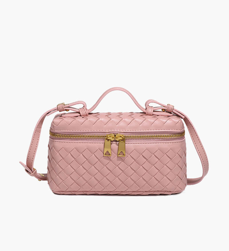 Olivia | Kompakte Umhängetasche aus geflochtenem Kunstleder