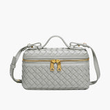 Olivia | Kompakte Umhängetasche aus geflochtenem Kunstleder