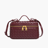 Olivia | Kompakte Umhängetasche aus geflochtenem Kunstleder