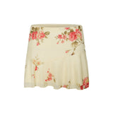 Hilde | Ärmel Crop Blumentop mit Wickelminirock für Sommer Chic