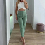 Isabell | High-Waisted Plissee-Hosen Zendoo.de